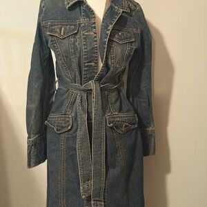 Vintage GAP  02’ Western Rugged Blue Denim Belted Women's Jacket